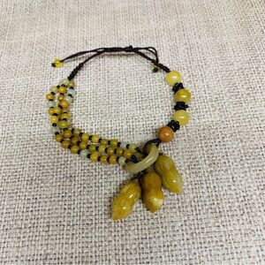 Glass Peanut Beaded Drawstring Bracelet‎